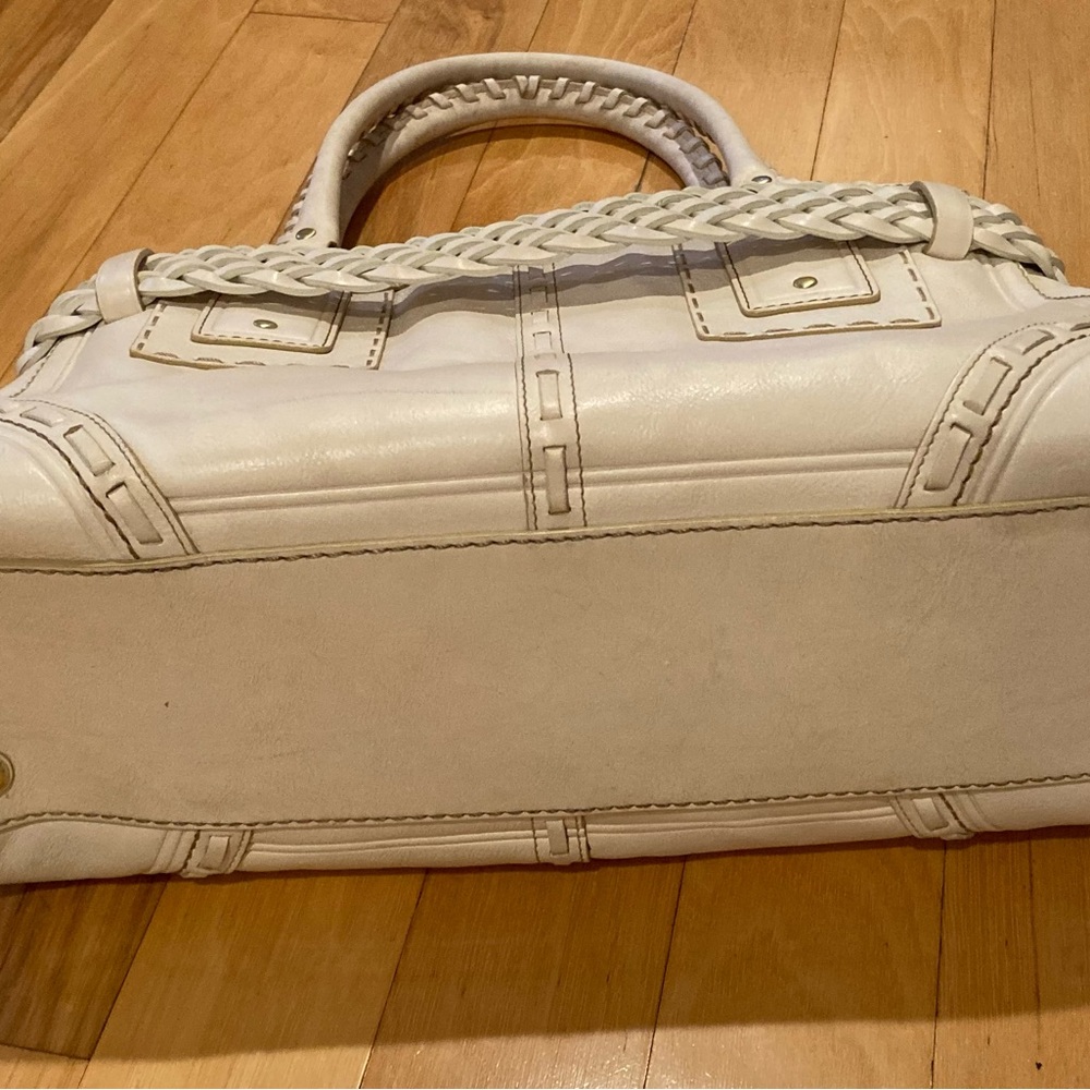 COACH Cream Limited Edition Hampton Braided Leather Tote Bag - Picture 6 of 10